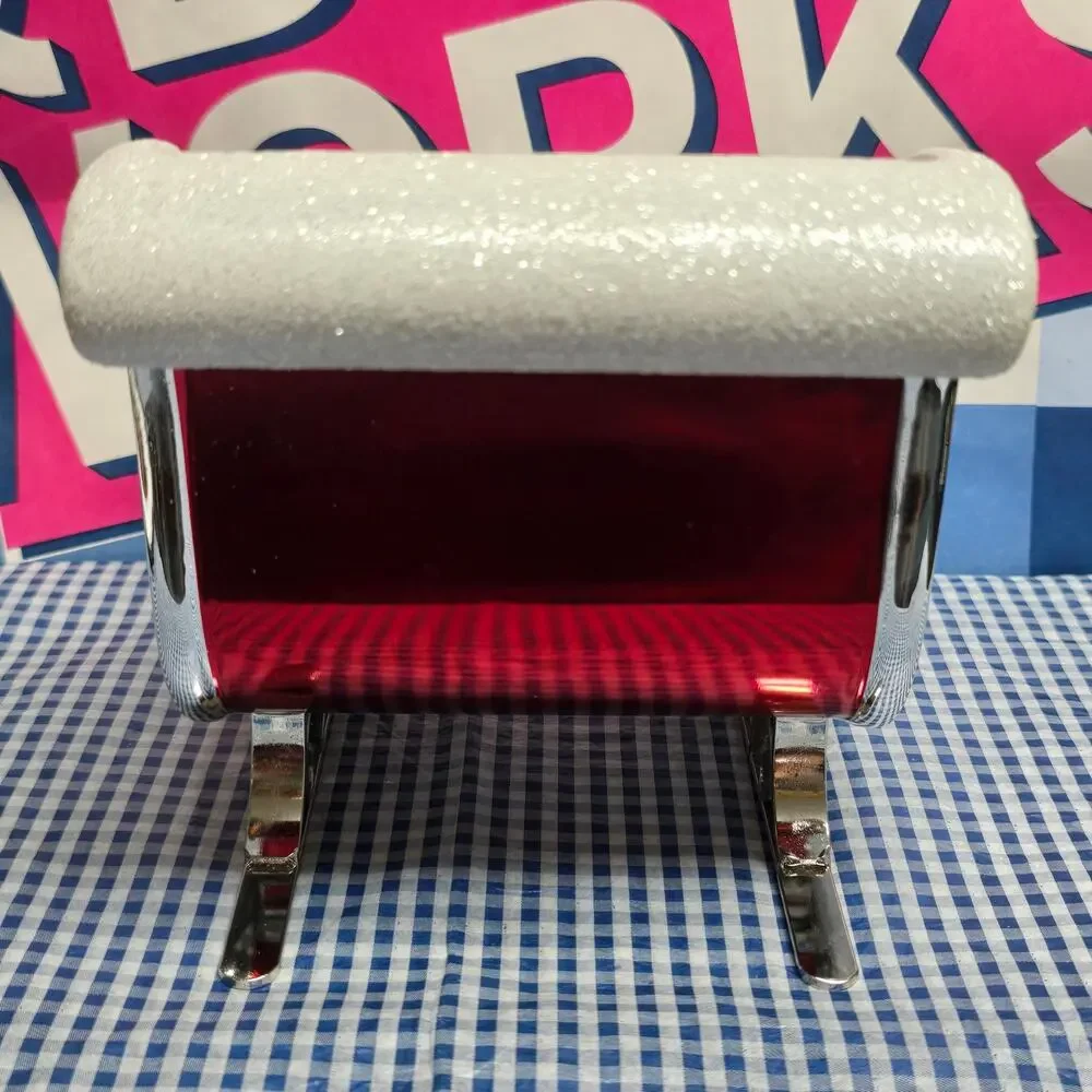 BBW Christmas Santa Sleigh Large 3 Wick Candle Holder Pedestal Holiday Decor